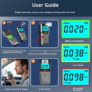 Vente en gros d'un nouveau dispositif de <span class=keywords><strong>test</strong></span> d'alcoolémie LCD portable de haute précision pour surveiller et détecter les niveaux d'alcool - Product Image 4