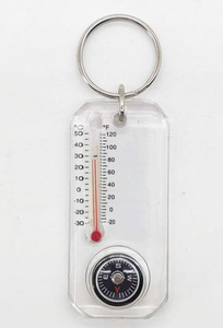 2024 từ la bàn <span class=keywords><strong>Keychain</strong></span> nhiệt kế, Mini la bàn Keyring - Product Image 4