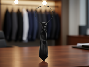 Cravate élastique 6,5*28cm noire pour usage quotidien décontracté - Product Image 2