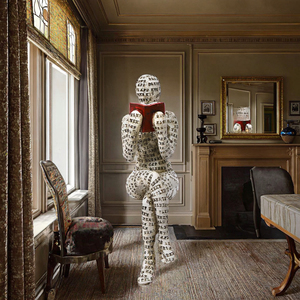 Nuovo eco-friendly soggiorno ornamenti donna lettura polpa stampo in resina artigianato per la decorazione di natale - Product Image 3