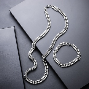 Collar de Acero de Titanio Encriptado, Pulsera de Acero de Titanio Estilo Hip <span class=keywords><strong>Hop</strong></span>, Moda Masculina que No se Desvanece, Venta al por Mayor de Fabricante, Personalizado - Product Image 4