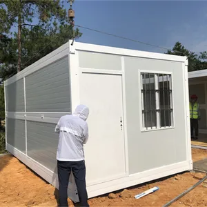 Installazione rapida struttura in acciaio casa prefabbricata 20ft casa pieghevole pronta per la spedizione casa container