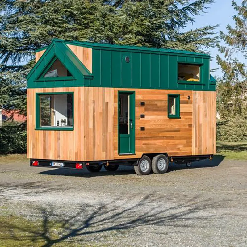 High Quality Tiny House On Wheels Prefabricated Movable Tiny Homes Prefabricated 20ft 1 Bedroom Houses On Wheels