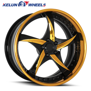 Rines Cóncavos de Aleación de Aluminio Cromados en Oro para Autos, 20 22 24 26 Pulgadas - Product Image 3