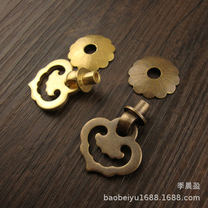 Chinese Style <b>Brass</b> Drawer Handle Novelty Shape Durable Cabinet Door Furniture <b>Knob</b> - Product Image 2