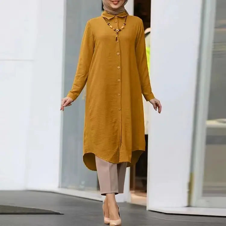 Ingrosso nuovo arrivo Dubai Muslim abiti Kaftans Abaya donna arabo Islamic Dress Dress t-shirt