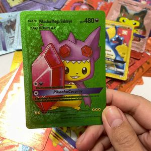 Cartes TCG de jeux de cartes à collectionner <span class=keywords><strong>poke</strong></span>-mon, or, rose, vert, bleu, feuille d'aluminium, Collection Ultra Rare, cartes de base Vmax <span class=keywords><strong>V</strong></span> EX GX - Product Image 3