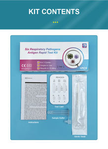 REAGEN Respiratory Combo Self <span class=keywords><strong>Test</strong></span> Kit 6 in 1 C19 FluA & B <span class=keywords><strong>RSV</strong></span> ADV MP PIV1/3 PIV2 CP Antigen Schnelltest Kit mit Fabrik preis - Product Image 2