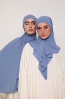 Nouveau design en gros, hijab long uni en mousseline 70*180cm, foulard de mode, turban musulman pour femme, châle