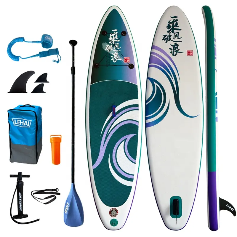 Yeni Oem 24 şişme Sup fabrika kürek kurulu Stand Up Surfboard Longboard p Longboard yüzgeçleri balıkçılık Paddleboard