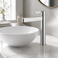 Robinet de lavabo haut en acier inoxydable 304 sans plomb pour salle de bain, hôtel, lavabo commercial, robinet mélangeur, vente directe usine