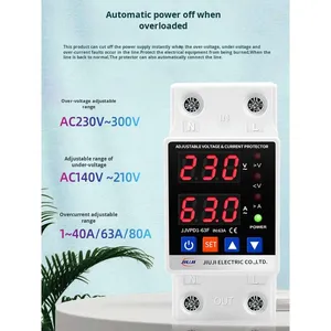 Hiển thị kép hộ gia đình 220V ổn định tự phục hồi quá áp/dưới Điện áp bảo vệ chuyển đổi điều chỉnh điện áp hiện tại - Product Image 1