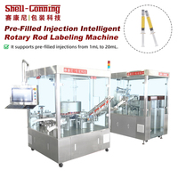 Machine d'étiquetage rotative intelligente pré-remplie de haute qualité pour seringues de blanchiment et de rinçage, vitesse de 60 m/min