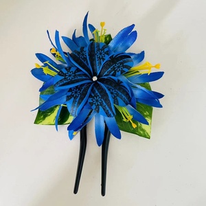 Plumeria mousse <span class=keywords><strong>fleur</strong></span> fourche à cheveux île <span class=keywords><strong>artificielle</strong></span> diadème hawaïen polynésien frangipanis hibiscuss accessoires pour cheveux à tige unique - Product Image 2