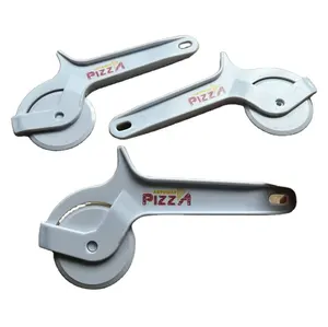 Promotional Custom Logo Plastic Wheel Pizza Cutter Kitchenware Tool Pizza Cutter Wheel Protective Cover Pizza Pastry Slicer