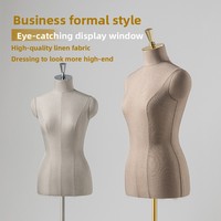 Mannequin demi-corps haut de gamme en matériau FRP pour présentation de vêtements, modèle professionnel, unisexe, origine Chine