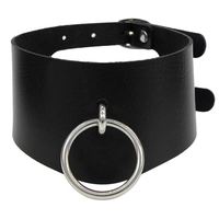 Collier ras du cou unisexe en alliage d'aluminium, style Harajuku Punk Rock Neo-Gothique, avec anneau en O, fait main, réglable, pour anniversaire