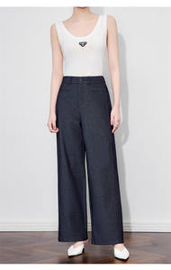 <span class=keywords><strong>Pantaloni</strong></span> lunghi in cotone a vita alta 2025 alla moda <span class=keywords><strong>pantaloni</strong></span> cachi Chic Casual Casual da <span class=keywords><strong>donna</strong></span> <span class=keywords><strong>pantaloni</strong></span> a gamba dritta - Product Image 2