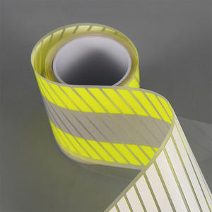 Toppe di trasferimento di calore del nastro del nastro riflettente giallo fluorescente in doppia visibilità per indumenti di sicurezza - Product Image 2
