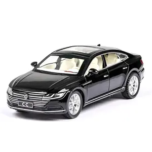 Âm thanh và ánh sáng pullback Bộ sưu tập kim loại triển lãm Xe mô hình aluminumdie đúc 1:32 Volkswagen CC hợp kim Mô hình xe khuôn