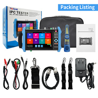 Rsrteng IPC-9800CADHS Pro 8K Monitor y Probador de Cámaras IP WiFi POE++ AHD TVI CVI SDI SFP Herramientas de Red Trazador de Cables CCTV