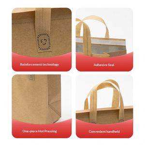 Sac isotherme durable en kraft biodégradable coloré, non tissé, avec isolation en feuille d'aluminium, réutilisable pour pizzas, café à emporter et utilisation en exposition - Product Image 2