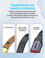 Kabel Flat FPC USB4 JEYI Factory 3.7cm 90 40/20Gbps 100/60W Thunderbolt 4/3 dengan Casing Aluminium dan Pengunci, Garansi 1 Tahun, Ready Stock