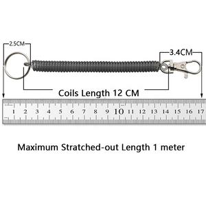 多色 スプリング コイル プラスチック バンジー キーチェーン ストラップ 伸縮性 キーホルダー EVA 亜鉛合金 スパイラルコード TPU ストラップ - Product Image 5