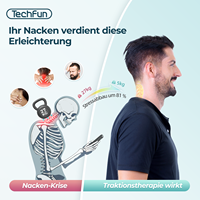 Dispositif de traction cervicale pour soulager la douleur, thérapie par le chaud et le froid, coussin d'exercice réglable pour l'alignement de la colonne vertébrale, matériau EVA Techfun