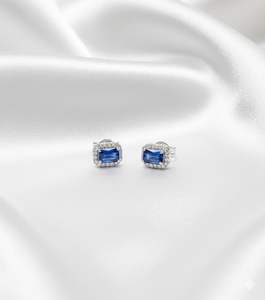 Pendientes de Oro de 14 Quilates con Gemas Naturales/de Laboratorio y Micropavé de Diamantes, Diamante, Esmeralda, Oro, Rubí, Zafiro - Product Image 6