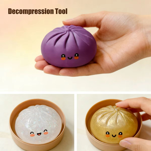 Pelota Antiestrés de Simulación con Forma de Dumpling, de Rebote Lento, Suave, para Aliviar el Estrés, Decoración del Hogar, Regalos de Cumpleaños para Niños y Adultos - Product Image 5