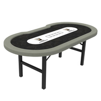 Zienyh — Table de Poker pliable en forme de H, 240cm, prix d'usine, Texas Holden, avec jambes pliantes