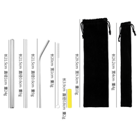 Ensemble de pailles en acier inoxydable de qualité alimentaire, personnalisables, réutilisables, élégantes et lavables, pour bars, fêtes et cadeaux
