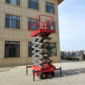 Hand Push Mobile Scissor Aerial Maintenance Work <strong>Platform</strong> 8M 10M 12M 14M Mobile Hydraulic <strong>Lifting</strong> <strong>Platform</strong> - Product Image 4