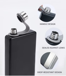 Gourde à whisky portable en acier inoxydable de 9 oz, bouteille de poche pour le camping, cadeau, OEM, ODM, vente en gros - Product Image 3