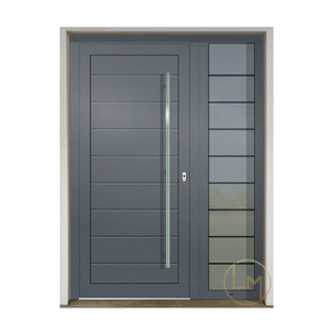 Porta d'Ingresso Moderna Singola in Stile Francese, Porta Interna Principale Pivotante Nera per Casa di Lusso - Product Image 4