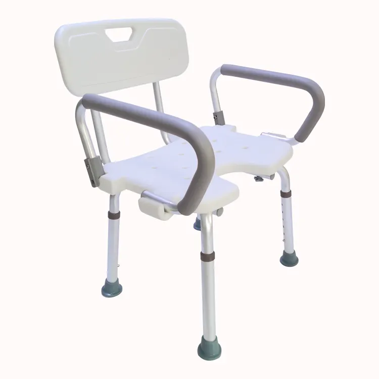الجملة جديد الميزات دش البراز ارتفاع قابل للتعديل خفيفة الوزن الألومنيوم ل المسنين تعطيل حمام كرسي استحمام