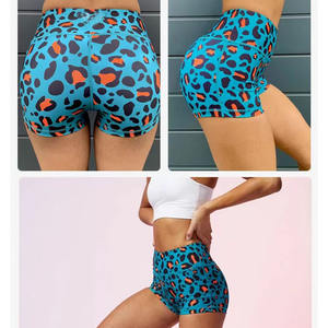 Shorts de yoga taille haute effet galbant pour femme, style européen et américain, pour le sport et l'entraînement estival, modèle trois-quarts, Dopamine - Product Image 4