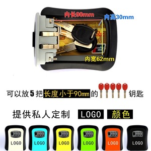 กล่องใส่กุญแจแบบรหัส วัสดุพลาสติก ทนทาน ติดตั้งแบบมีช่องมอง สีเทา สำหรับตกแต่ง ใช้ในบริษัท - Product Image 3