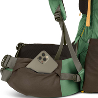 Sac à dos de randonnée et d'alpinisme 50L en nylon ripstop imperméable à chargement par le haut, spacieux et personnalisé