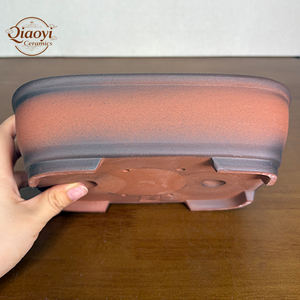 Pot à fleurs en porcelaine rectangulaire violet vintage durable, cuite au bois, avec trou de drainage pour jardin, centre commercial, écologique - Product Image 4