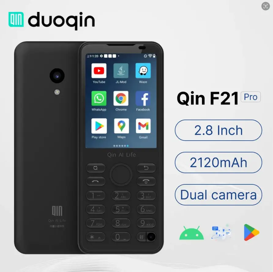 Vente en gros 2.8 pouces Qin F21 pro Écran tactile bouton mobile WIFI GPS Bluetooth 4G mobile 3 + 32 4 + 64 Téléphone pour personnes âgées