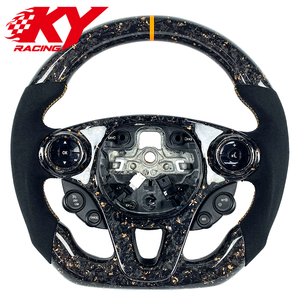Volante deportivo personalizado de fibra de carbono forjada naranja con cuero negro, adecuado para Smart Forfour 453 - Product Image 1