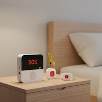 WiFi Tuya 2.4G Smart Life App Télécommande et moniteur Système d'alarme d'appel SOS Hôte sans fil Soins aux personnes âgées Alarmes de panique d'urgence
