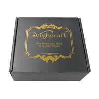 Emballages personnalisés en promotion, emballages à marquage à chaud, cartons d'expédition ondulés noirs, boîtes d'expédition