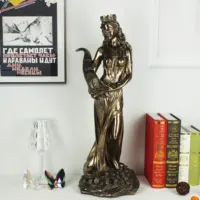 Escultura de Metal para mujer, estatua de diosa de la riqueza griega, figuritas de bronce, gran oferta