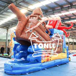 Castillo Inflable Comercial para Niños con Diseño de Barco Pirata, Combo de <span class=keywords><strong>Pulpo</strong></span> Inflable con <span class=keywords><strong>Piscina</strong></span> <span class=keywords><strong>en</strong></span> Venta - Product Image 3