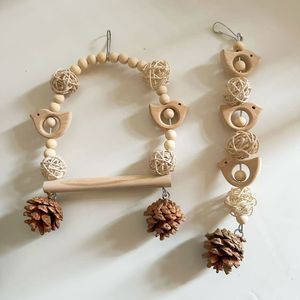 Meilleur ensemble de jouets pour perroquets de luxe, mignons et durables - Jouets interactifs en bois durables pour l'intérieur, de différentes tailles, marque <span class=keywords><strong>YUHAN</strong></span> - Product Image 4