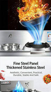 Wok authentique en acier inoxydable à 2 brûleurs, de style chinois, à allumage automatique, vertical, de classe énergétique A, pour cuisinière - Product Image 3