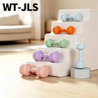Ensemble d'haltères hexagonales en fer PE pour femmes et enfants, lavables, avec poignée anti-transpiration, équipement de fitness pour exercices cardiovasculaires à domicile